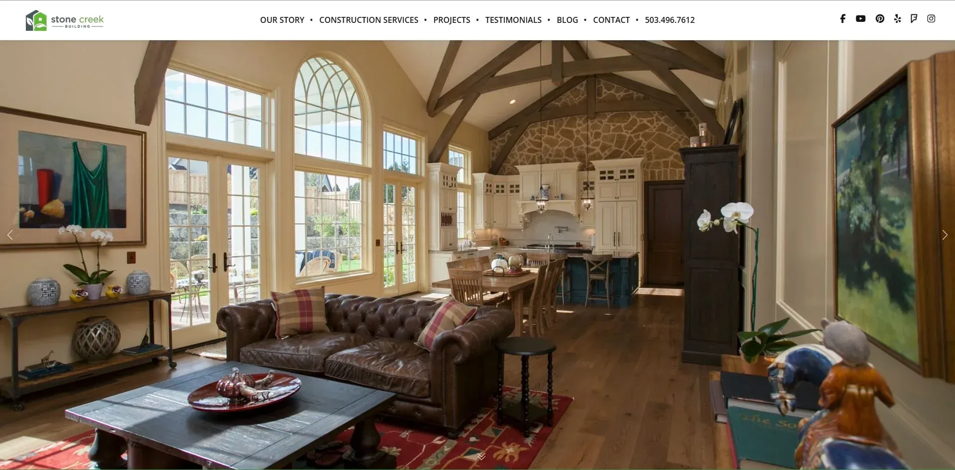 Stone Creek Building website by Savo Group: 10-year custom home builder engagement