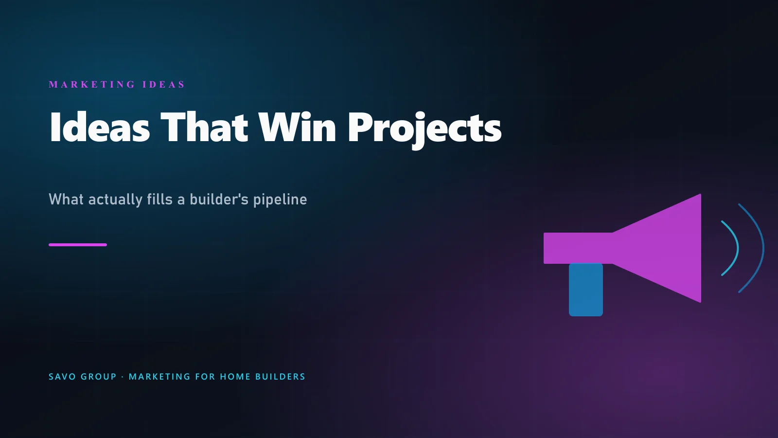 Home builder marketing ideas ranked by what fills a pipeline: local search, a portfolio website, reviews and reputation, content that answers the long research cycle, Google Ads, and AI search